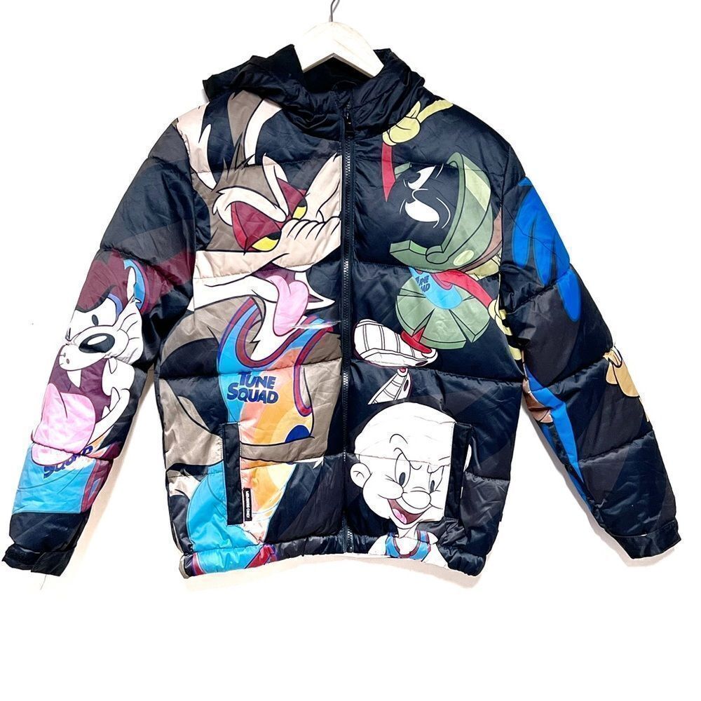Members Only Space Jam Tune Squad Looney Tunes Puffer Jacket Boys 14-16